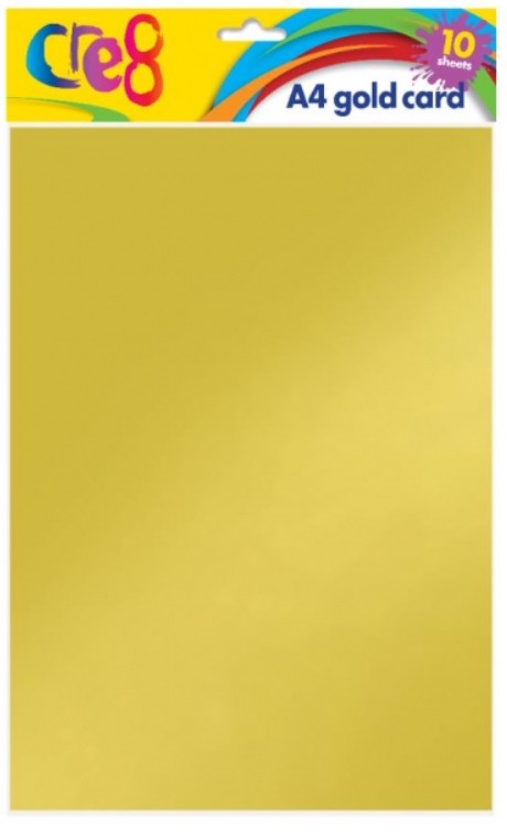 Cre8 Card A4 GOLD 200g 10sht packs #P2007