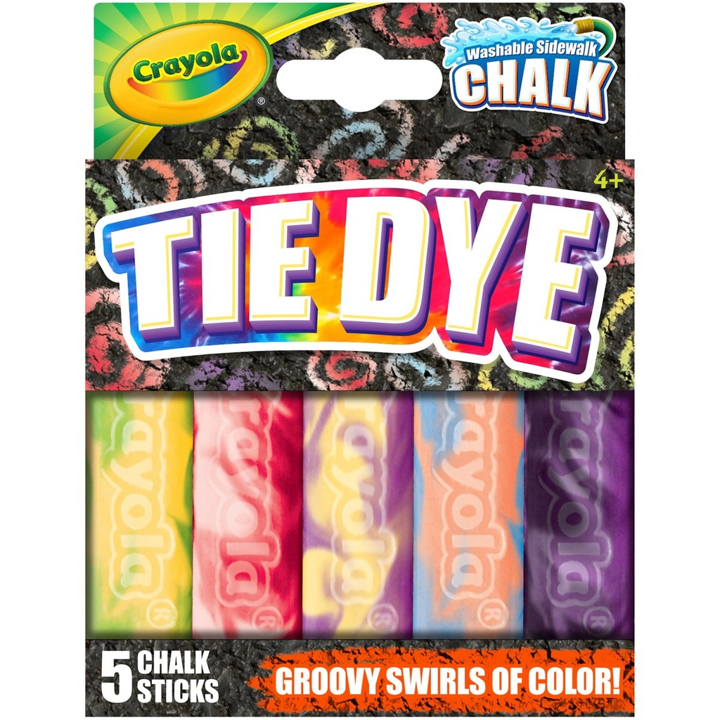 Crayola Sidewalk Chalk #35800 TIE DYE 5s - Sale