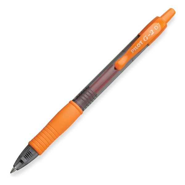 Pilot G2 ORANGE #BL-G27O Gel 0.7mm Fine Pen - (12/bx)