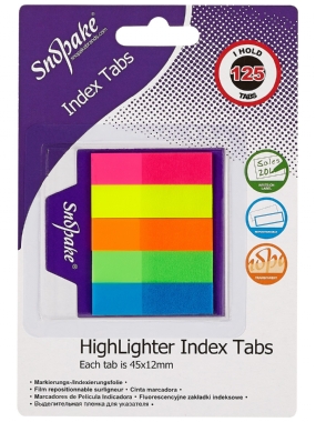 Snopake Index Tab Highlighters Asst. Cols