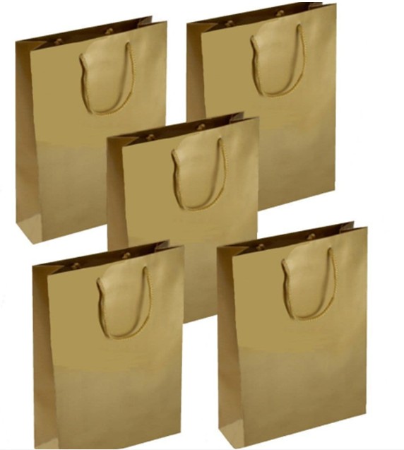 Gift Bag MEDIUM GOLD Matt Laminated 