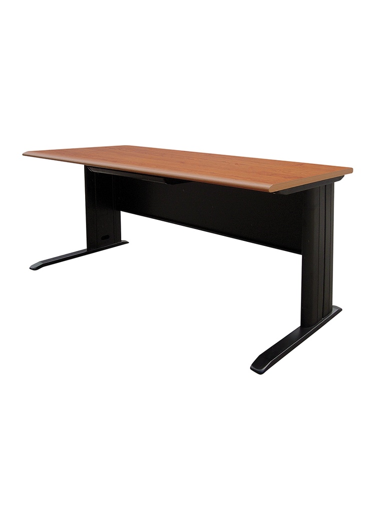 Black Metal/Woodgrain Desk 64x28"