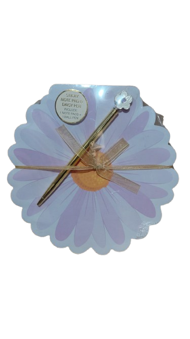 Purple Daisy Memo Pad with Pen #S1101-1170 / 114 7723