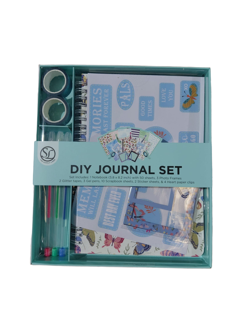 SL DIY Journal + Scrapbook #A Set with Pens/Stickers/Tape/Frame/Clips #127-6001