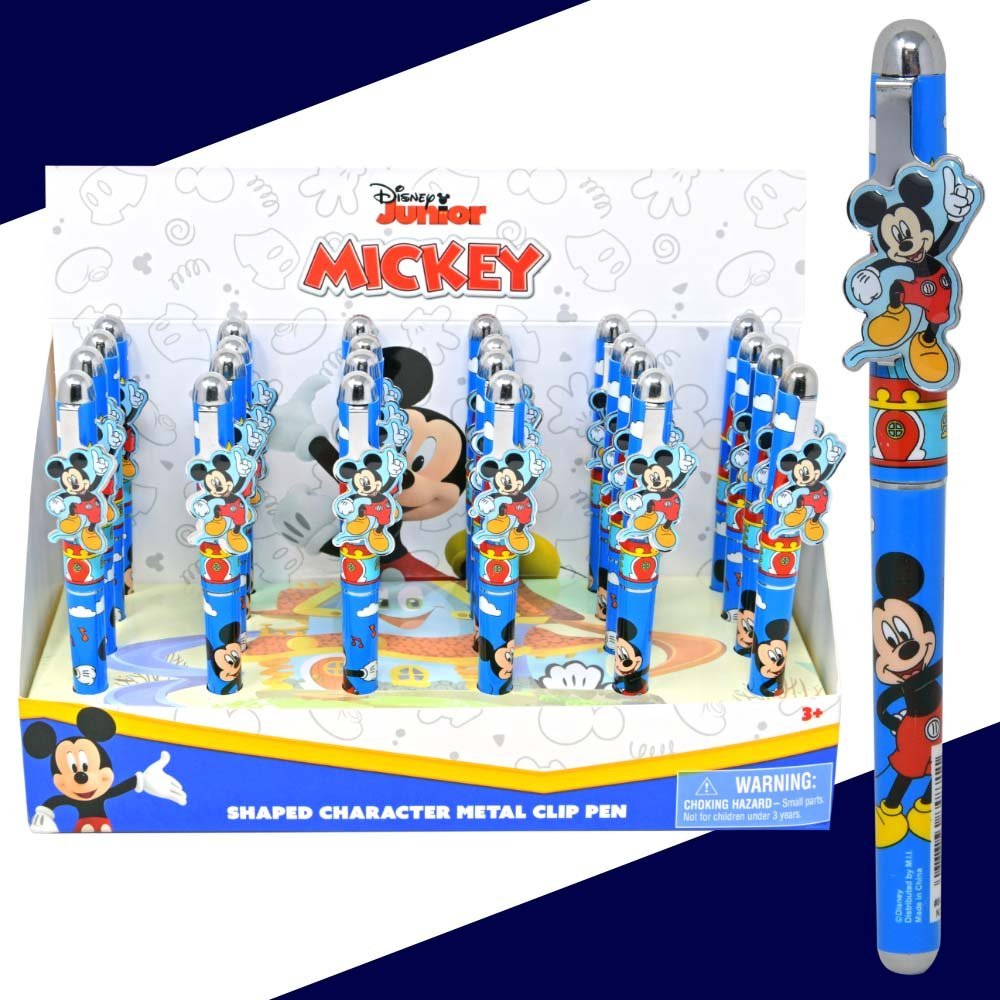 84871MZ* MICKEY MOUSE  Shaped Metal Clip BP Pen SINGULAR - (Display 24)