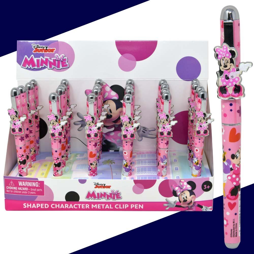 84872MZ* MINNIE MOUSE Shaped Metal Clip BP Pen SINGULAR - (Display 24)