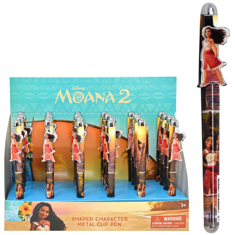 87111MZ* MOANA Shaped Metal Clip BP Pen SINGULAR - (Display 24)