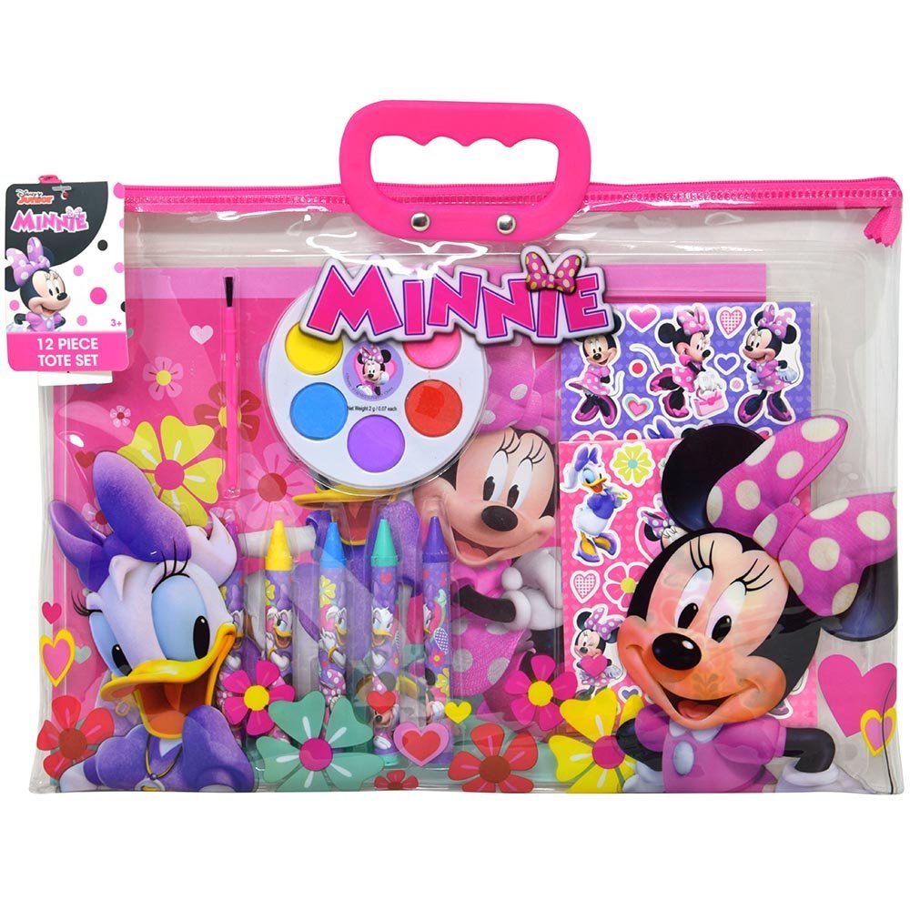 702897MRM* MINNIE MOUSE 12pc Stationery Tote Bag Set