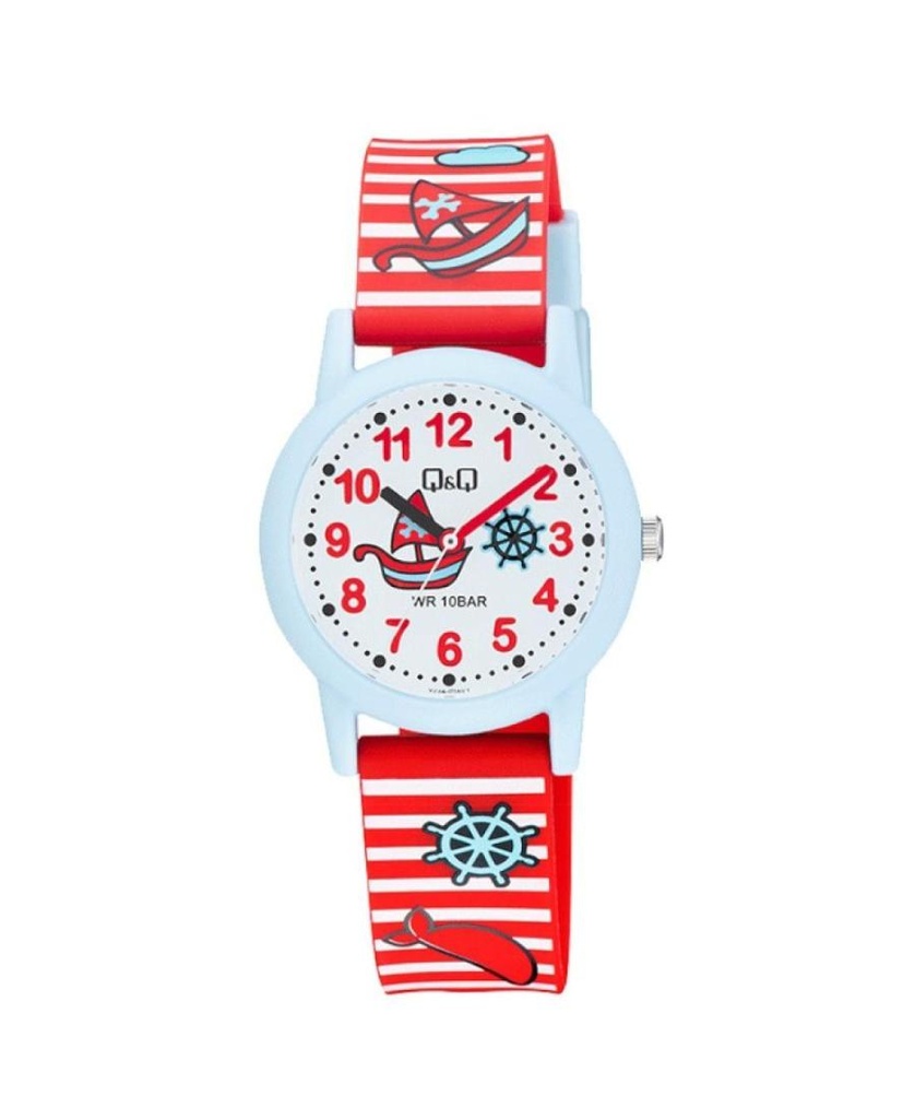 Q&Q #V23A-018VY (Ship) Red Strap Kids Watch