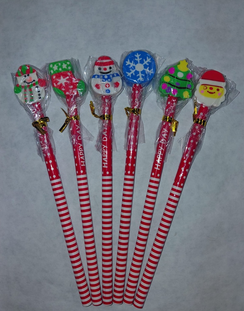 XMAS Pencils HB with Toppers #X002CYH7SN - Singular - (36/pk)