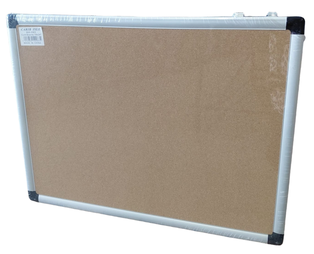 Carib Isle Corkboard 18x24" w/Alum. Frame