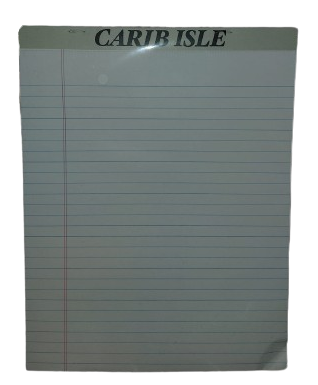 CARIB ISLE Writing Pad 8 1/2x11" WHITE 80pg - (90/ctn) 