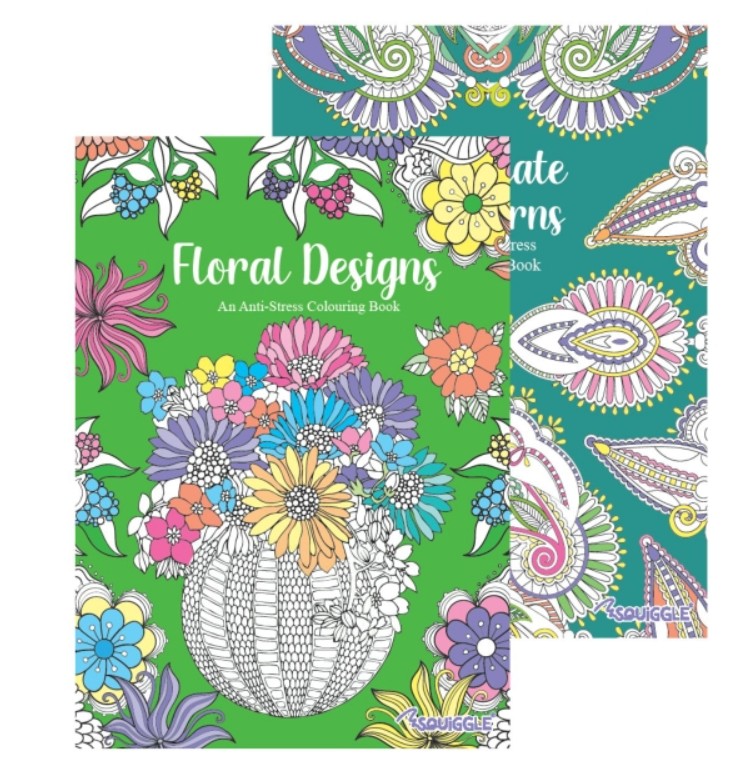 Anti Stress Patterns & Floral Designs Colouring Book #P2878