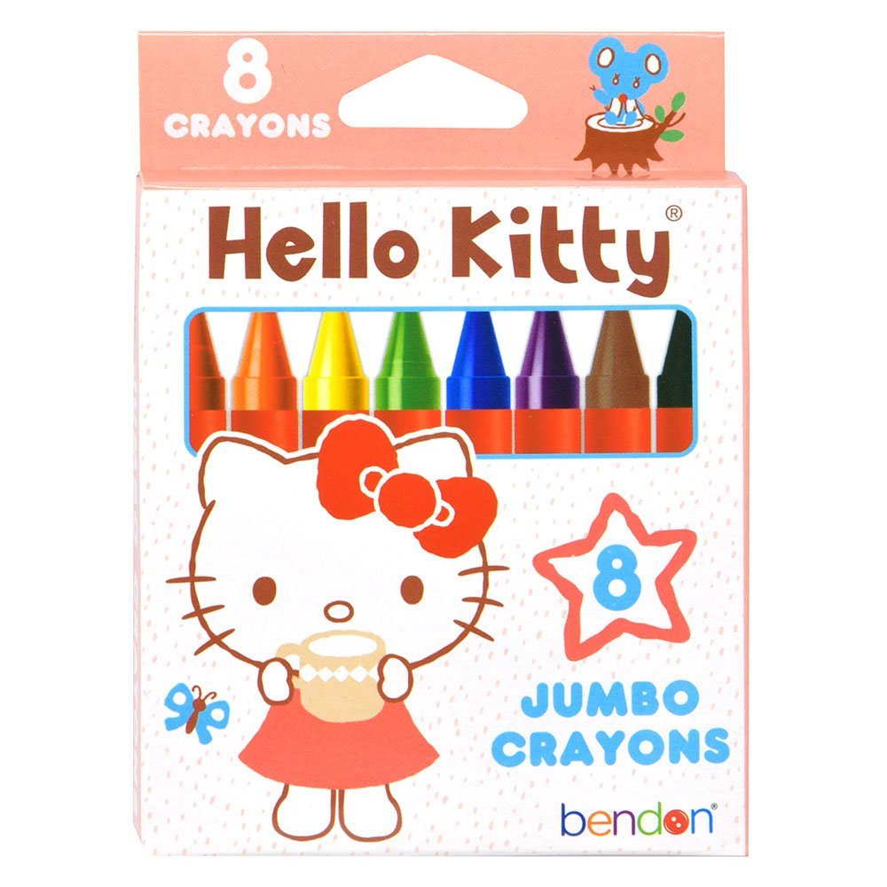 60099* HELLO KITTY Jumbo 8pc Crayons
