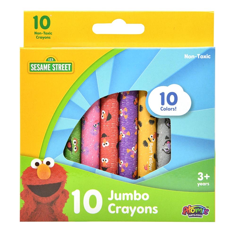 2010B* SESAME STREET Jumbo 10pc Crayons