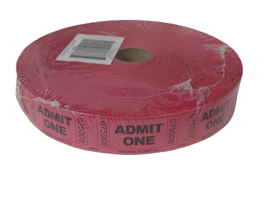 Admission Roll Tickets Single RED #85410