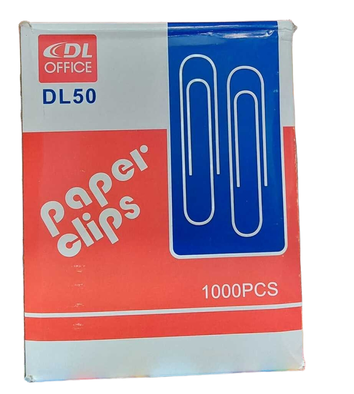 DL Office Paper Clips 50mm (2" Jumbo) Nickle 100pk