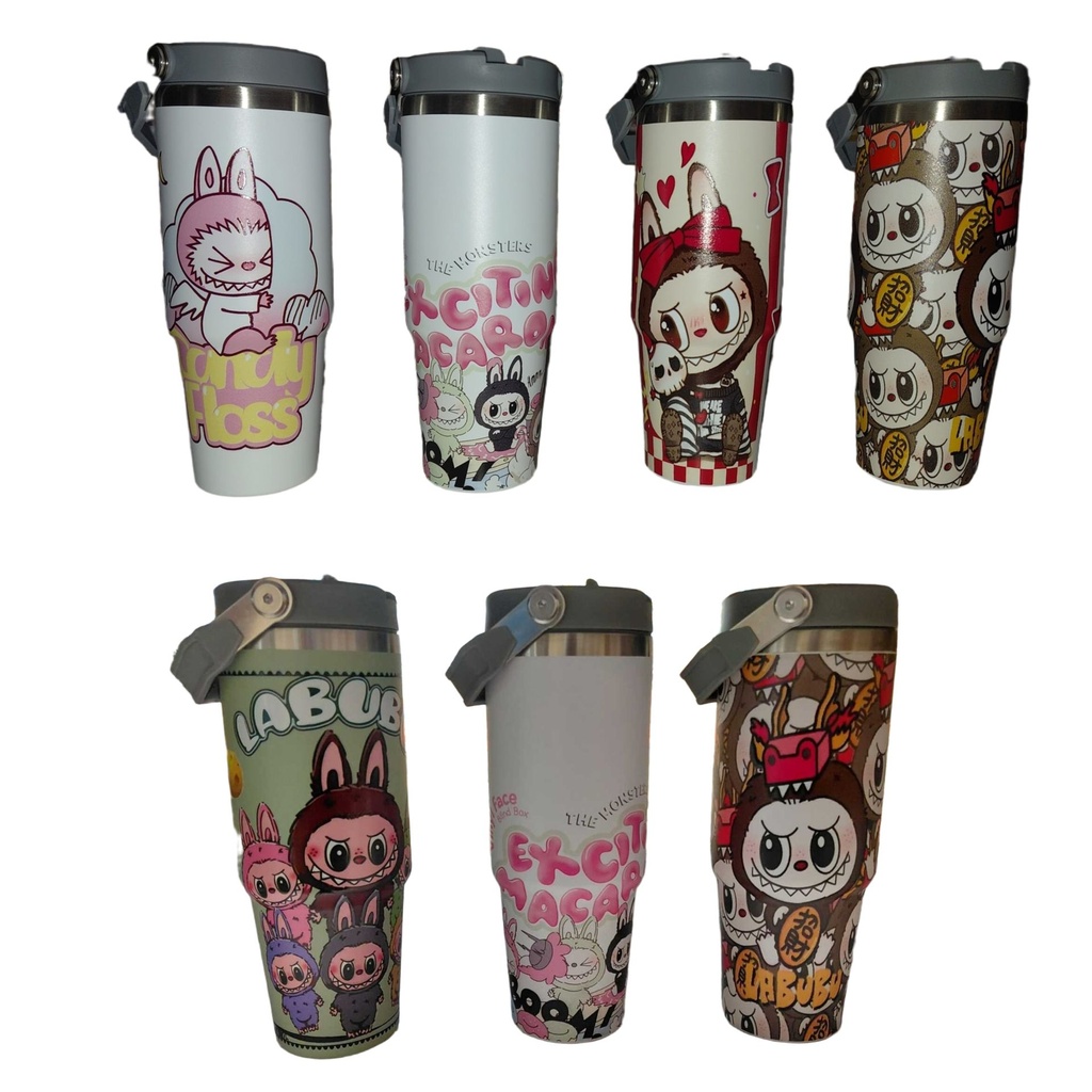 Travel Mug S/S 30oz w/Handle LABUBU Asst Designs