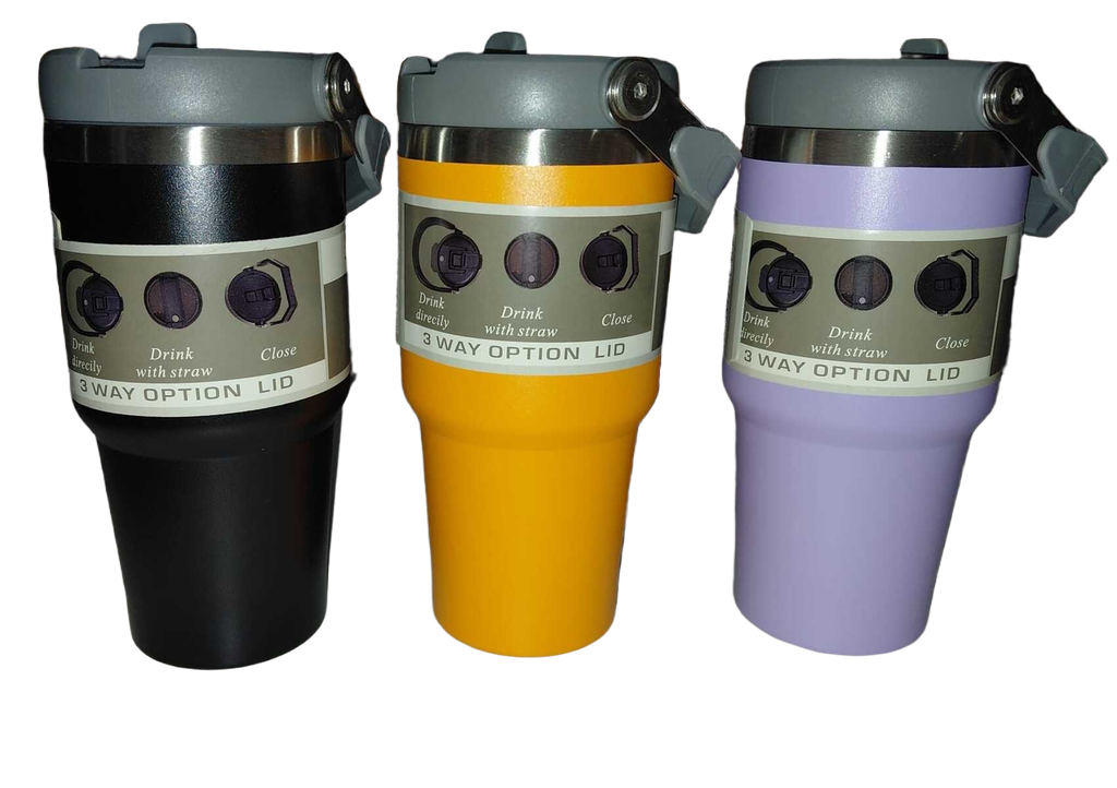 Travel Mug S/S 20oz/600ml 3 Way Option Asst Cols