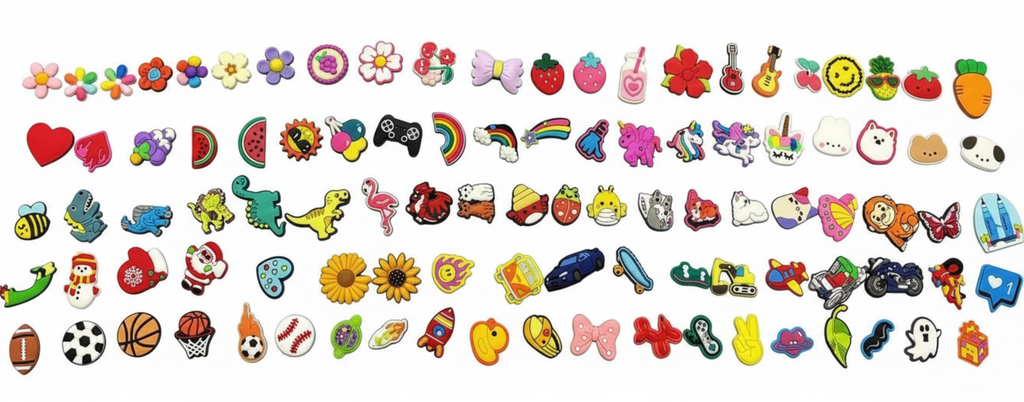 Croc Decoration Charms 10pk Asst Designs