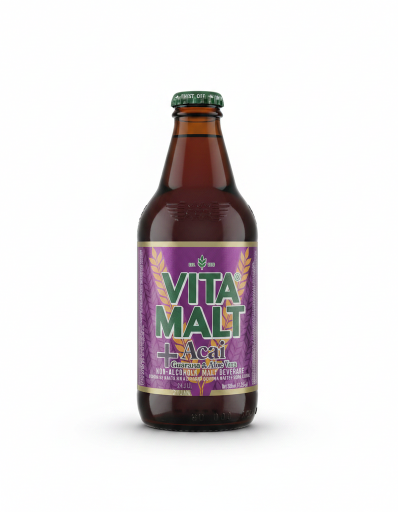 Vita Malt Plus ACAI GUARANA & ALOE VERA 11.2oz Bottle - Each - (24/ctn)