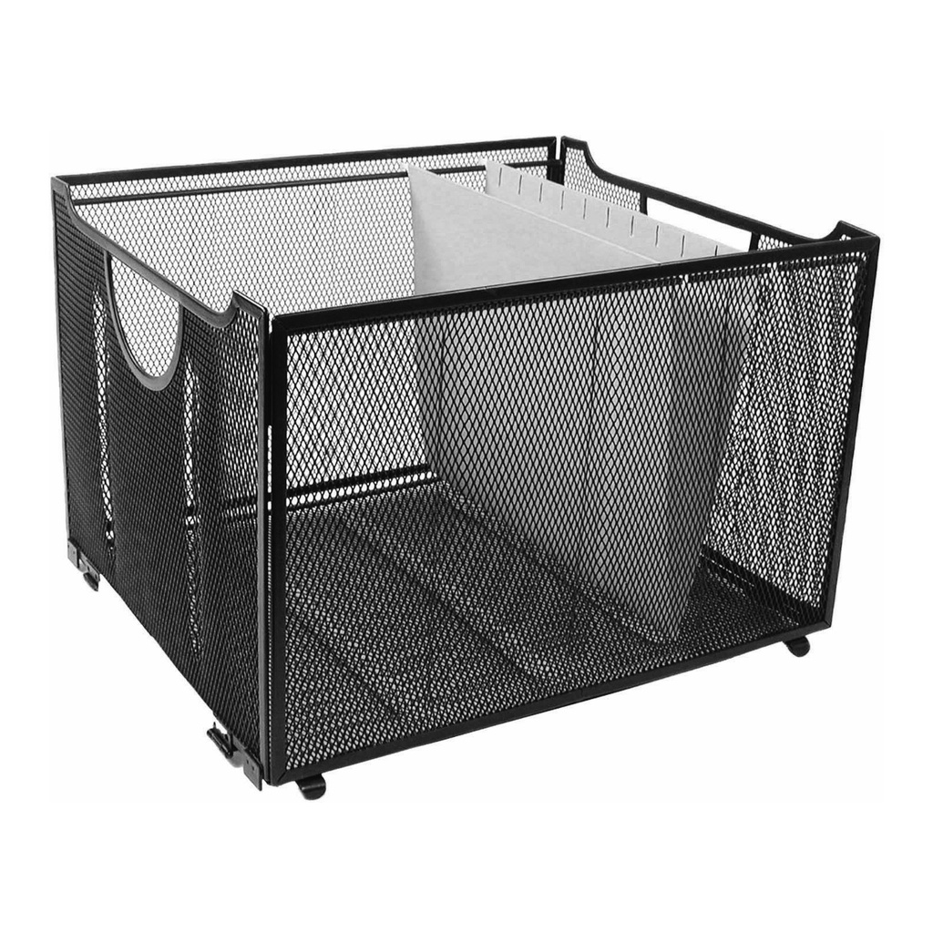 Collapsible File Box Wiremesh Black 15Wx13Dx10"H #15309