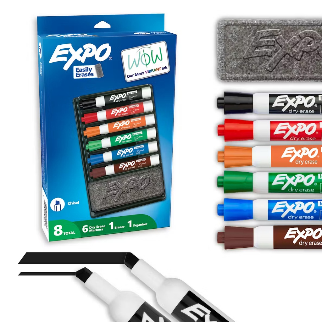 Expo Dry Erase Set #80556A with 6 Markers & Eraser
