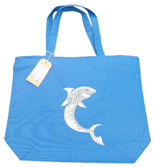 Artzy bag - SHARK Design Tote Bag (Can Be Used For Art Bag/Beach Bag or Every Day Use)