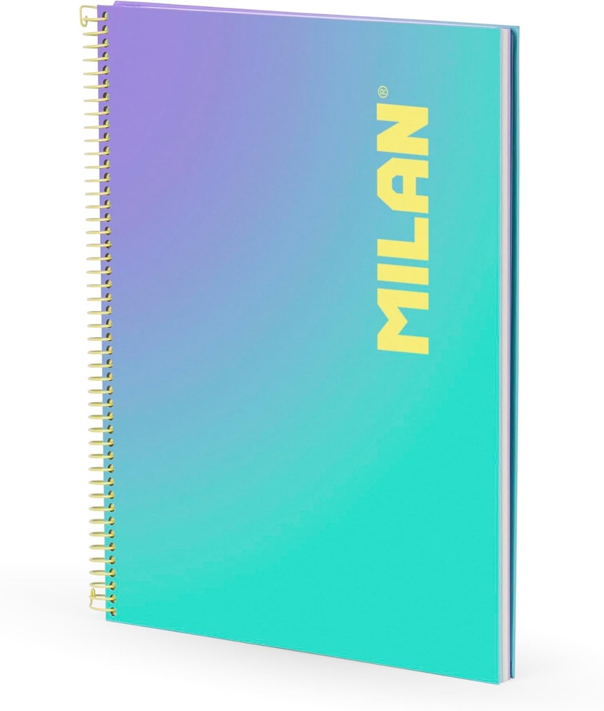 Milan SUNSET GREEN Spiral A4 90sht Lined Notebook #57142E90SNGR