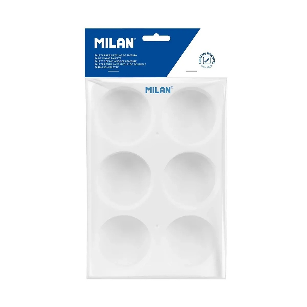 Milan Paint Mixing 6 Well Rect. Palette #3036W
