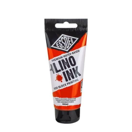 Essdee Block Printing Lino VERMILLION Ink 100ml #18R100