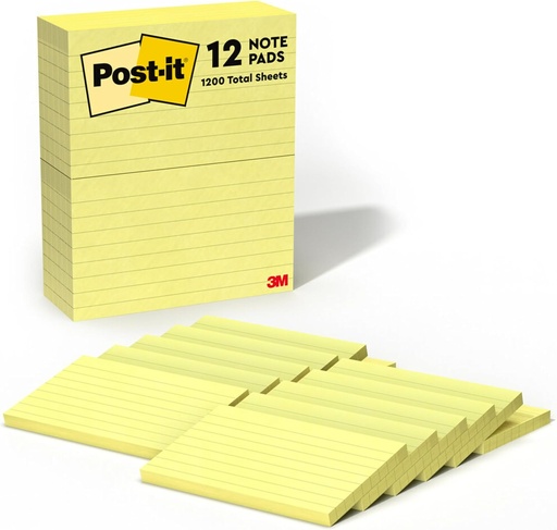 [3MPOST35] Post It Notes 3x5" LINED #635 - (144/bx)