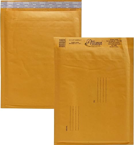 [AL10804] Bubble Mailer 8 1/2" x 12" #2  - (25/bx)