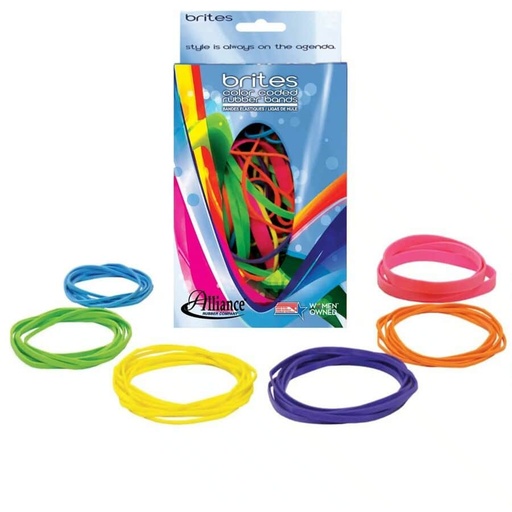 [ALBRITES] Alliance Brites Rubber Bands #07706 Asst Cols 1.5oz bx