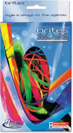 [ALBRITES] Alliance Brites Rubber Bands #07706 Asst Cols 1.5oz bx