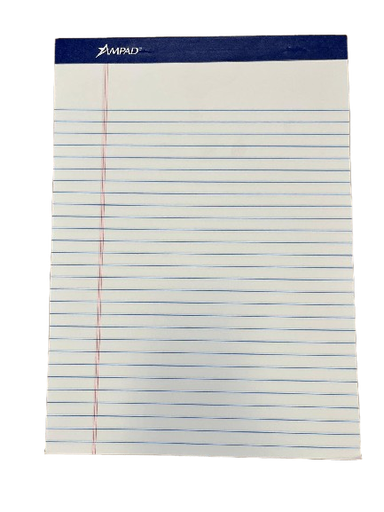 [ESWPLSWH] TOPS/AMPAD Writing Pads L/S WHITE - Sold Singular - (12/pk)