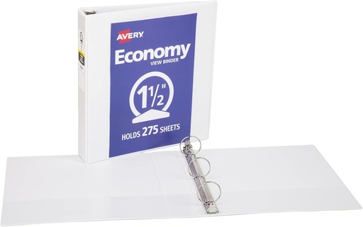[ATPB15WH] Panorama View Binder 1 1/2" WHITE 