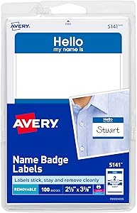 [AV6175] Name Badge HELLO My Name Is - Blue