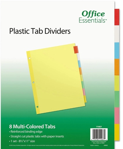 [AV8TAB] 8 Tab Dividers #11467 L/S 