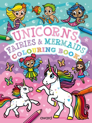 [AW703839] Unicorns, Fairies & Mermaids Colouring Book