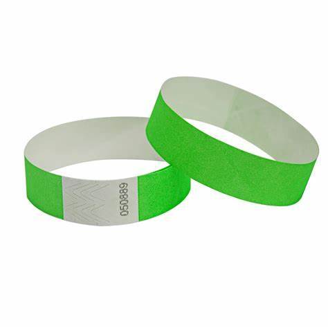 [BU85060] Wristbands 3/4 x 10" GREEN (Sold as 100/pk) 