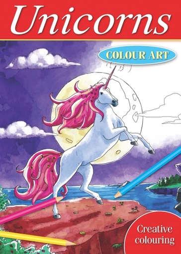 [BWDU1] 0709725626 Unicorns Colour Art Creative Colouring