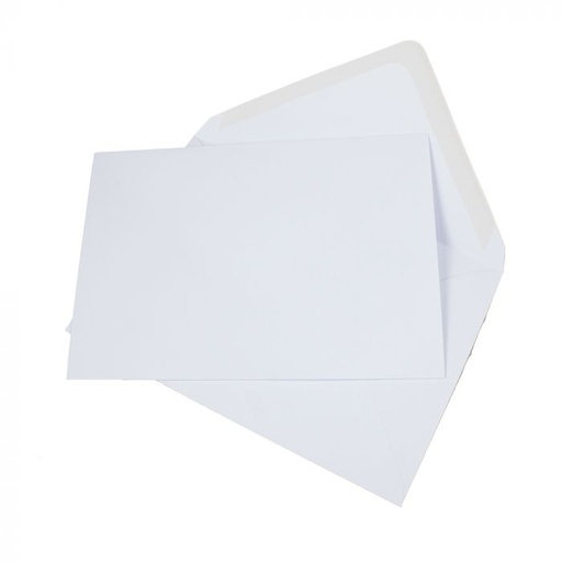 [BXWH0507] White Envelope 5 1/2x7 7/8 Gummed