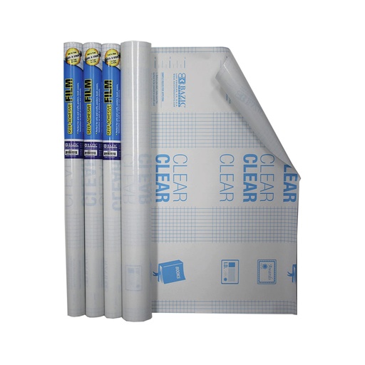 [BZ2901] Book Cover Clear Adh Film 18"x1.5yd  - (48/bx)