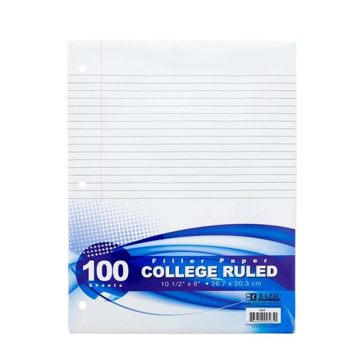 [BZ565] Bazic Binder Refill Sheets Ruled #565 L/S 3 Ring 