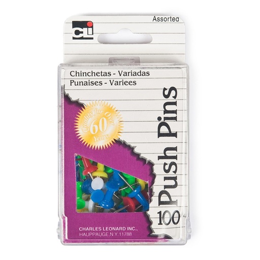[CL200A] CLI Push Pins 100/bx Asst.