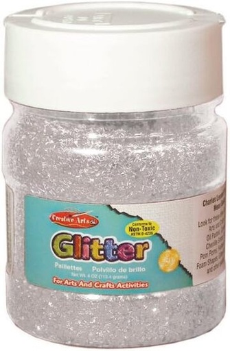 [CLGLT4SL] Glitter 4 oz SILVER #41445 LARGE