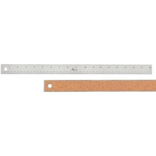 [CTRU18SS] Stainless Steel Ruler 18" #42104-45A with Cork Back - Sale