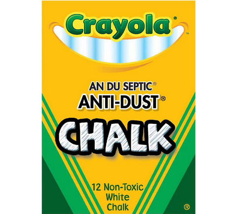 [CY501402] Crayola DUSTLESS White Chalk 12s