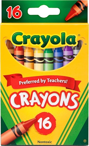 [CYCRAY16] CRAYOLA Crayons #52-3016 Reg. 16s  - (48/ctn)